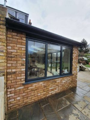 Extension Kitz Case Study - double glazed Windows in and finished