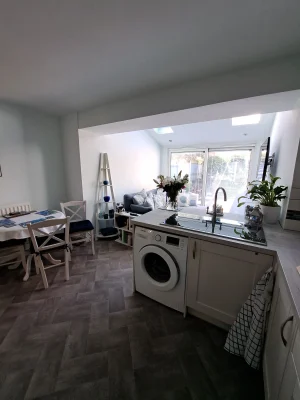 limited access home extension plaster ceiling and vents