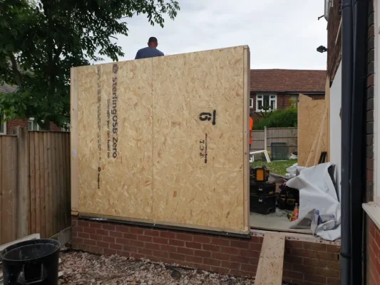 Sip Panel Extension Getting Built Tired Conservatory to a Roomy Extension - Case Study