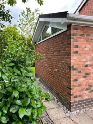 cold conservatory cosy living space after side gable