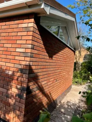 cold conservatory cosy living space brick slip wall