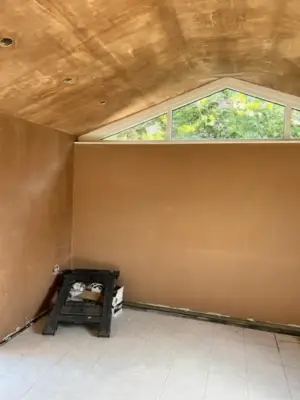 cold conservatory cosy living space internal plaster