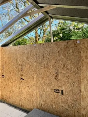 cold conservatory cosy living space sip wall and start of roof